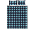 Blue Buffalo Check Pattern Print Quilt Bed Set