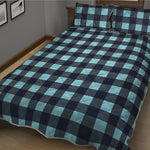 Blue Buffalo Check Pattern Print Quilt Bed Set