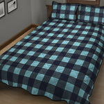 Blue Buffalo Check Pattern Print Quilt Bed Set