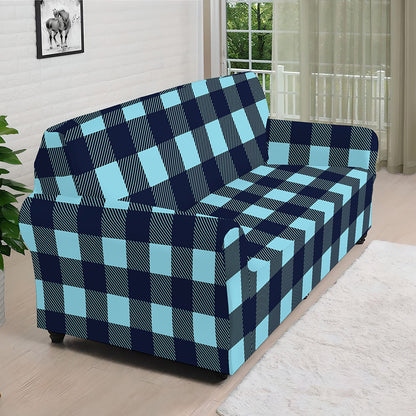 Blue Buffalo Check Pattern Print Sofa Cover