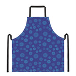 Blue Bullseye Target Pattern Print Apron