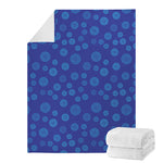 Blue Bullseye Target Pattern Print Blanket