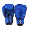 Blue Bullseye Target Pattern Print Boxing Gloves