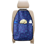 Blue Bullseye Target Pattern Print Car Seat Organizers