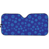 Blue Bullseye Target Pattern Print Car Sun Shade