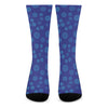 Blue Bullseye Target Pattern Print Crew Socks