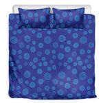 Blue Bullseye Target Pattern Print Duvet Cover Bedding Set