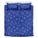 Blue Bullseye Target Pattern Print Duvet Cover Bedding Set