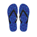 Blue Bullseye Target Pattern Print Flip Flops