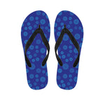 Blue Bullseye Target Pattern Print Flip Flops