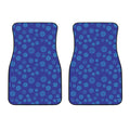 Blue Bullseye Target Pattern Print Front Car Floor Mats
