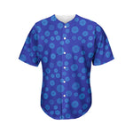 Blue Bullseye Target Pattern Print Men's Baseball Jersey