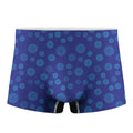 Blue Bullseye Target Pattern Print Men's Boxer Briefs