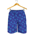 Blue Bullseye Target Pattern Print Men's Shorts