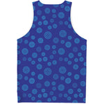Blue Bullseye Target Pattern Print Men's Tank Top