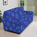 Blue Bullseye Target Pattern Print Sofa Cover