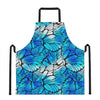 Blue Butterfly Wings Pattern Print Apron