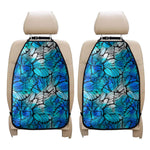 Blue Butterfly Wings Pattern Print Car Seat Organizers