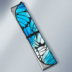 Blue Butterfly Wings Pattern Print Car Sun Shade GearFrost