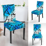 Blue Butterfly Wings Pattern Print Dining Chair Slipcover