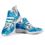 Blue Butterfly Wings Pattern Print Mesh Knit Shoes GearFrost