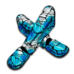 Blue Butterfly Wings Pattern Print Muay Thai Shin Guard
