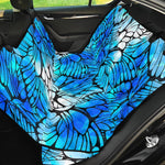 Blue Butterfly Wings Pattern Print Pet Car Back Seat Cover