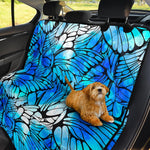 Blue Butterfly Wings Pattern Print Pet Car Back Seat Cover