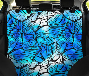 Blue Butterfly Wings Pattern Print Pet Car Back Seat Cover