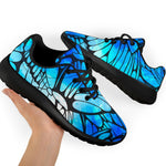 Blue Butterfly Wings Pattern Print Sport Shoes GearFrost