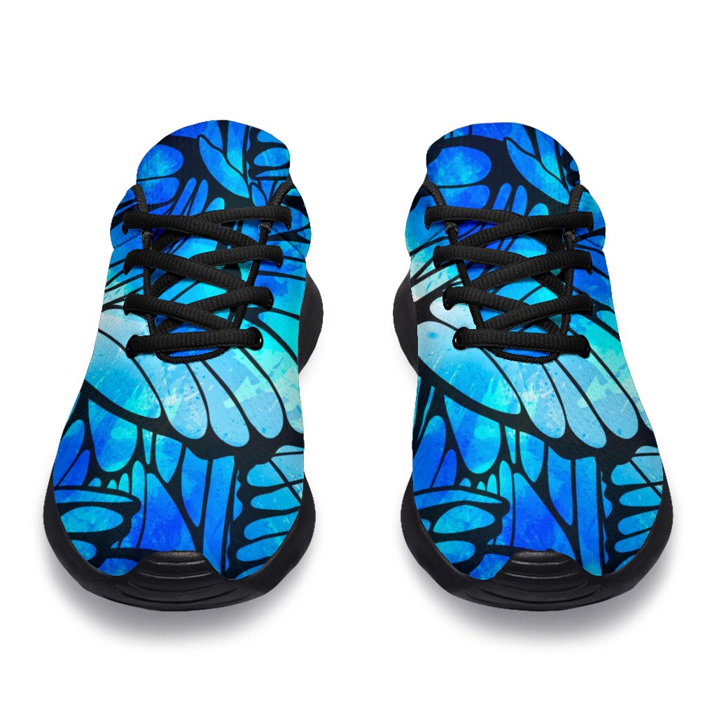 Blue Butterfly Wings Pattern Print Sport Shoes GearFrost