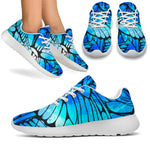 Blue Butterfly Wings Pattern Print Sport Shoes GearFrost