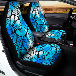 Blue Butterfly Wings Pattern Print Universal Fit Car Seat Covers