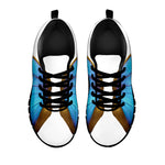 Blue Butterfly Wings Print Black Sneakers