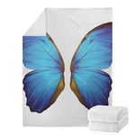 Blue Butterfly Wings Print Blanket