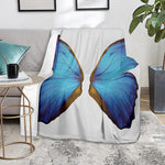 Blue Butterfly Wings Print Blanket