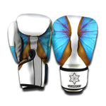 Blue Butterfly Wings Print Boxing Gloves