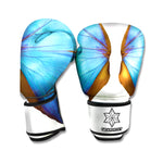 Blue Butterfly Wings Print Boxing Gloves