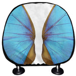 Blue Butterfly Wings Print Car Headrest Covers