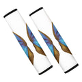 Blue Butterfly Wings Print Car Seat Belt Covers