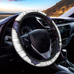 Blue Butterfly Wings Print Car Steering Wheel Cover