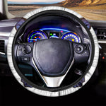 Blue Butterfly Wings Print Car Steering Wheel Cover