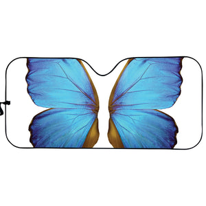 Blue Butterfly Wings Print Car Sun Shade