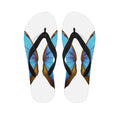 Blue Butterfly Wings Print Flip Flops