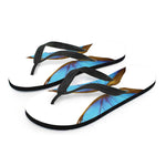 Blue Butterfly Wings Print Flip Flops