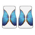 Blue Butterfly Wings Print Front Car Floor Mats