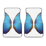 Blue Butterfly Wings Print Front Car Floor Mats