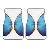 Blue Butterfly Wings Print Front Car Floor Mats