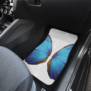 Blue Butterfly Wings Print Front Car Floor Mats