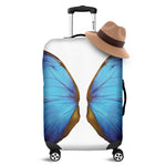 Blue Butterfly Wings Print Luggage Cover